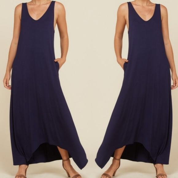 1 left! New Pocket Maxi Sleeveless Casual Dress - Picture 3 of 5